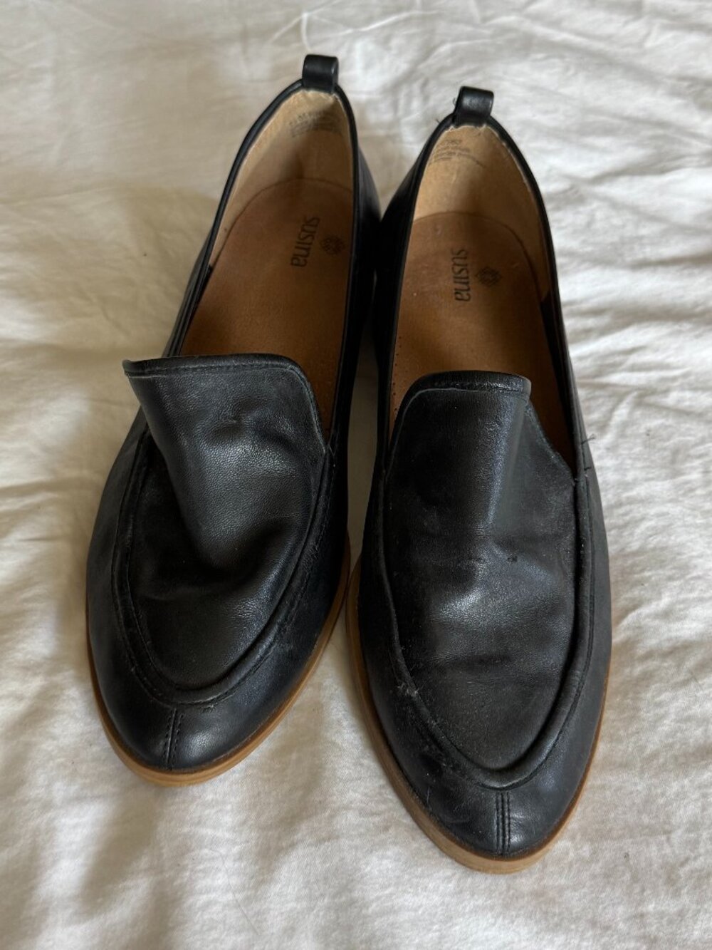 Susina Genuine Leather Black Loafer